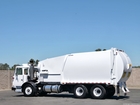 2011 Autocar Bridgeport Ranger 32 Yard Side Load Garbage Truck