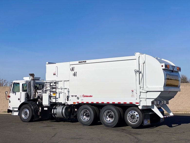2011 Autocar Wayne Curbtender 31 Yard Side Loader Garbage Truck