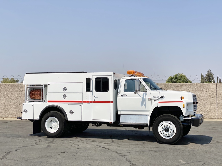 1991 Ford F800 Crew Cab Type 3 Fire Pumper